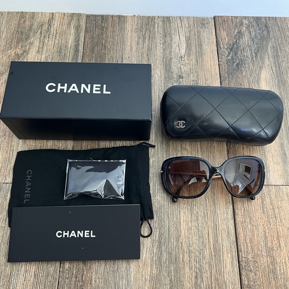Chanel Blue Sunglasses with Swarovski Crystals main image 11